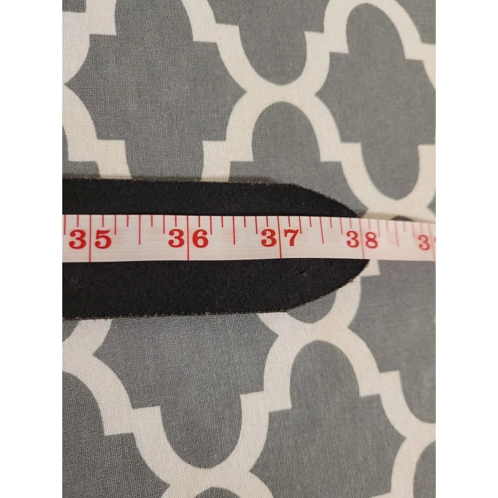 Nordstrom Black Leather Ring Womens‎ Western Belt Buckle Classic Style Size S